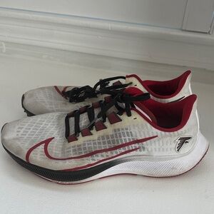 Nike White and Red Athletic Shoes (Atlanta Falcons)
